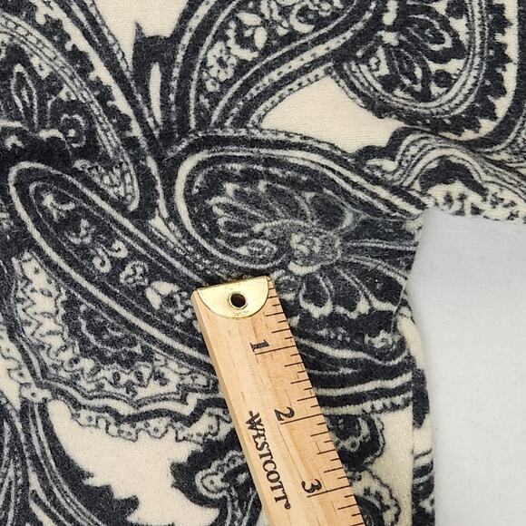 VNTG Jones New York Paisley Sweater Wool/Angora/Nylon Women’s SZ SM Blue/Cream - Picture 8 of 9
